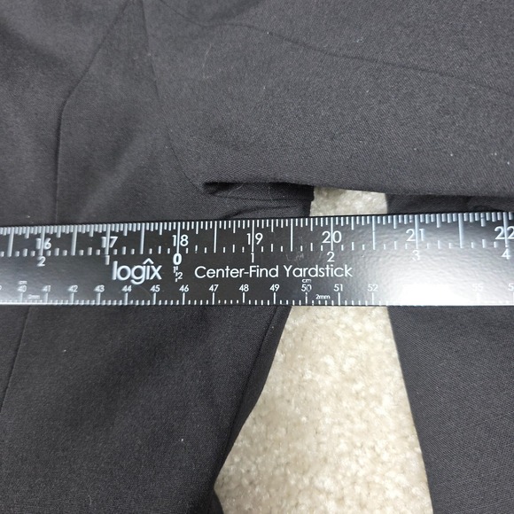 Eileen Fisher Blazer Womens 12 Black Stand Collar One-Button Classic Formal - Picture 5 of 8